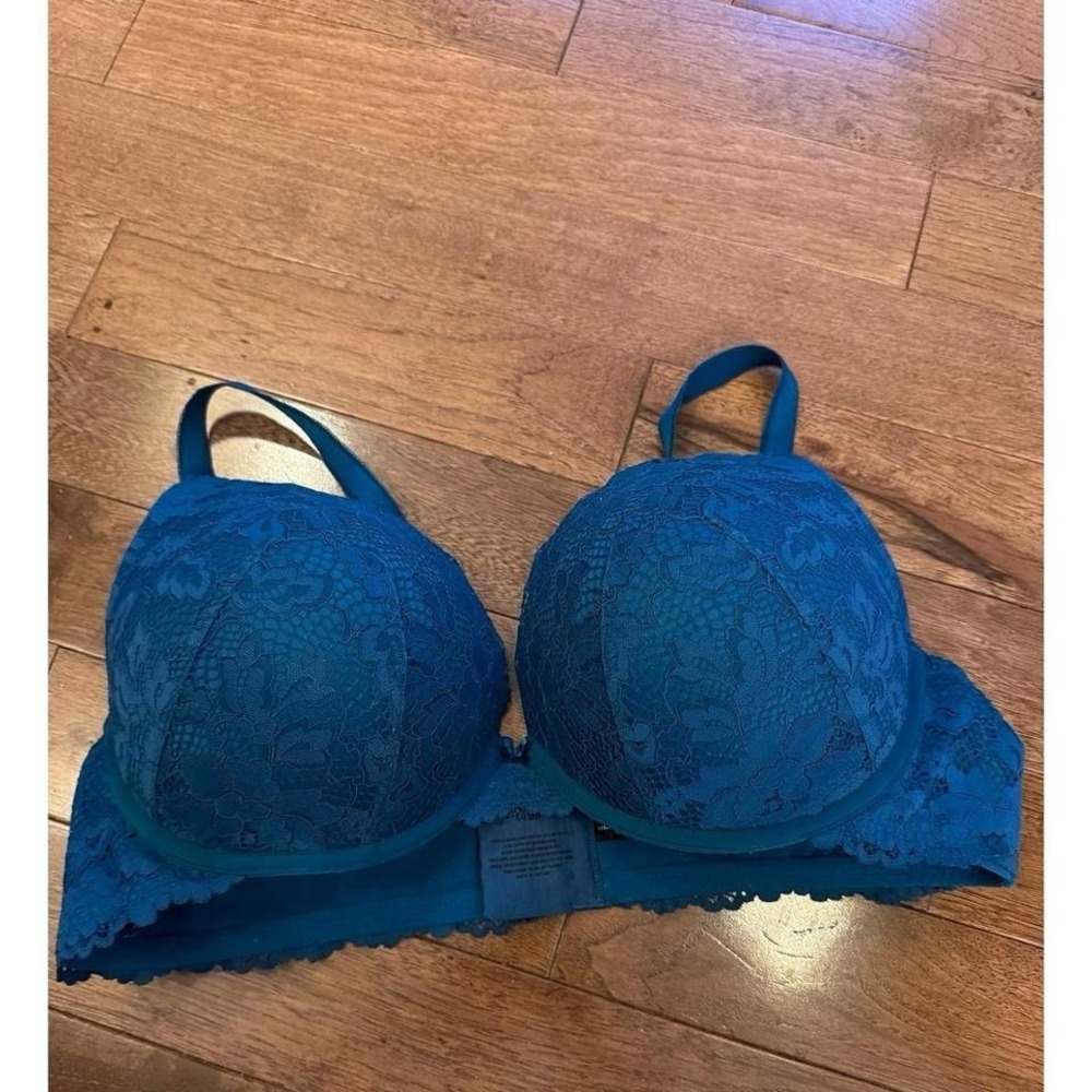 Torrid Blue Underwire Padded 44DD Lace Bra